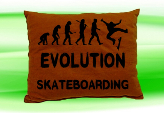 Moon River Evolution SKATEBOARDING polštář hnědý 30x40 cm