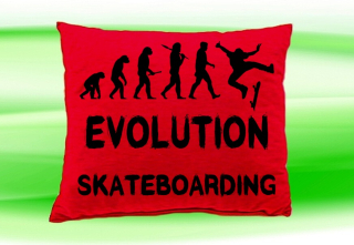Moon River Evolution SKATEBOARDING polštář červený 30x40 cm