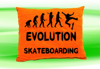 Moon River Evolution SKATEBOARDING polštář oranžový 30x40 cm