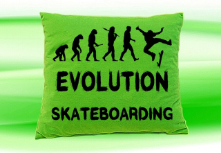 Moon River Evolution SKATEBOARDING polštář zelený 30x40 cm