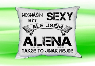 Polštář se jménem ALENA  Bilý