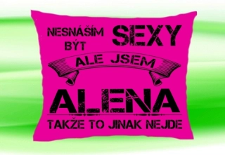 Polštář se jménem ALENA  Růžový