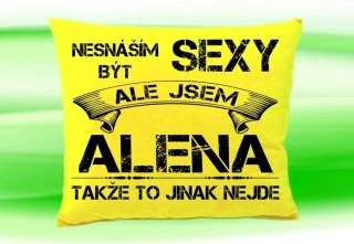 Polštář se jménem ALENA  Žlutý
