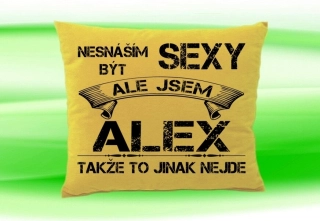 Polštář dámský se jménem ALEX  Béžový