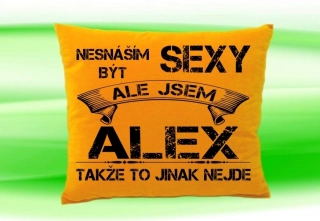 Polštář dámský se jménem ALEX  Medový