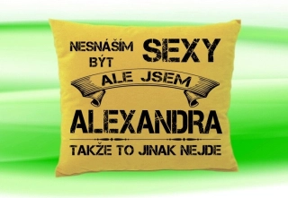 Polštář se jménem ALEXANDRA  Béžový