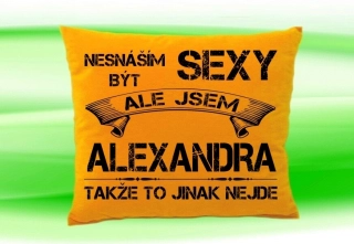 Polštář se jménem ALEXANDRA  Medový