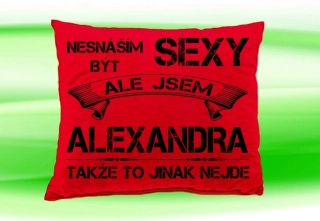 Polštář se jménem ALEXANDRA  Červený