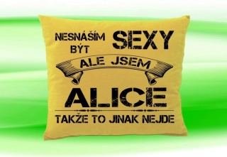 Polštář se jménem ALICE Béžový