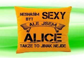Polštář se jménem ALICE Medový