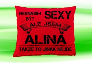 Polštář se jménem ALINA Červený
