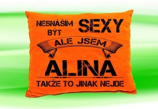 Polštář se jménem ALINA Oranžový