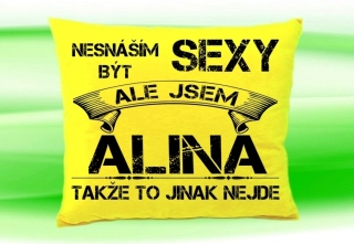 Polštář se jménem ALINA Žlutý