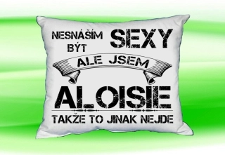 Polštář se jménem ALOISIE Bilý
