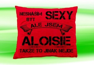 Polštář se jménem ALOISIE Červený