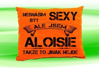 Polštář se jménem ALOISIE Oranžový