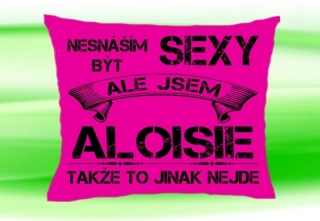 Polštář se jménem ALOISIE Růžový