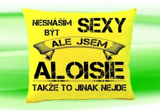 Polštář se jménem ALOISIE Žlutý