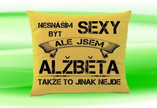 Polštář se jménem ALŽBĚTA Béžový