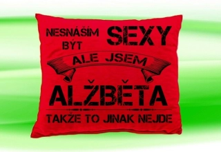 Polštář se jménem ALŽBĚTA Červený