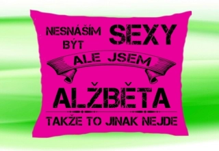 Polštář se jménem ALŽBĚTA Růžový