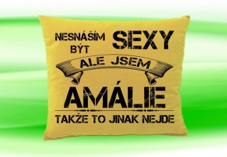 Polštář se jménem AMÁLIE Béžový
