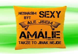 Polštář se jménem AMÁLIE Medový