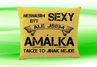 Polštář se jménem AMÁLKA Béžový