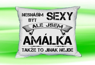 Polštář se jménem AMÁLKA Bilý