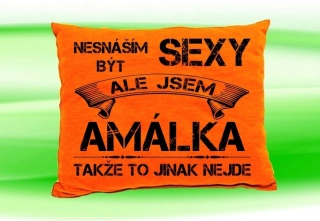 Polštář se jménem AMÁLKA Oranžový
