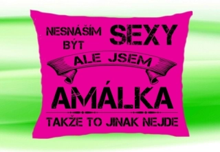Polštář se jménem AMÁLKA Růžový