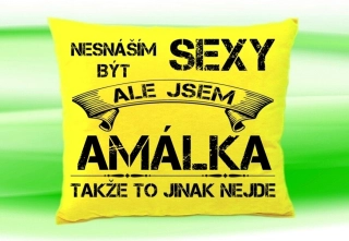 Polštář se jménem AMÁLKA Žlutý