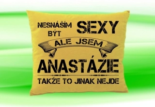 Polštář se jménem ANASTÁZIE Béžový