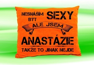 Polštář se jménem ANASTÁZIE Oranžový