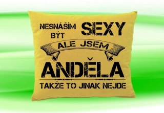 Polštář se jménem ANDĚLA Béžový