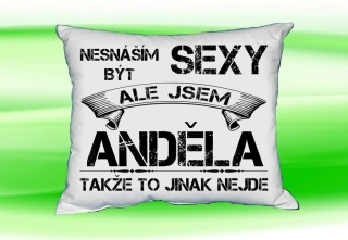 Polštář se jménem ANDĚLA Bilý