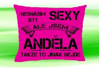 Polštář se jménem ANDĚLA Růžový