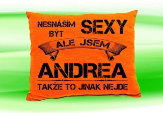 Polštář se jménem ANDREA Oranžový