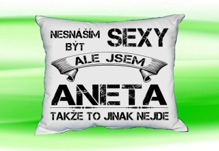 Polštář se jménem ANETA Bilý