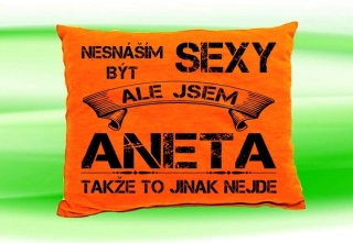Polštář se jménem ANETA Oranžový