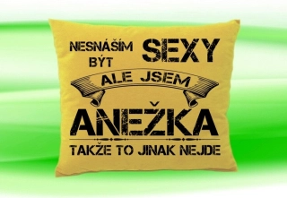 Polštář se jménem ANEŽKA Béžový