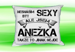 Polštář se jménem ANEŽKA Bilý