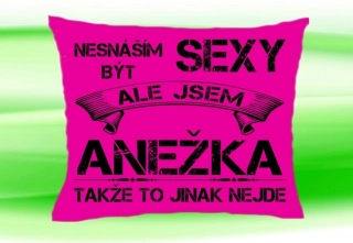Polštář se jménem ANEŽKA Růžový