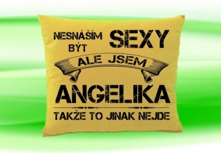 Polštář se jménem ANGELIKA Béžový
