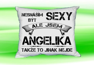 Polštář se jménem ANGELIKA Bilý