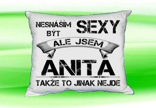 Polštář se jménem ANITA Bilý