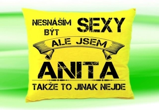 Polštář se jménem ANITA Žlutý