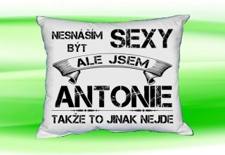 Polštář se jménem ANTONIE Bilý