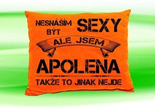 Polštář se jménem APOLENA Oranžový