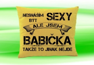 Polštář se jménem BABIČKA  Béžový